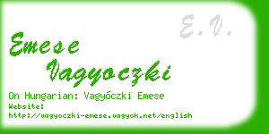 emese vagyoczki business card